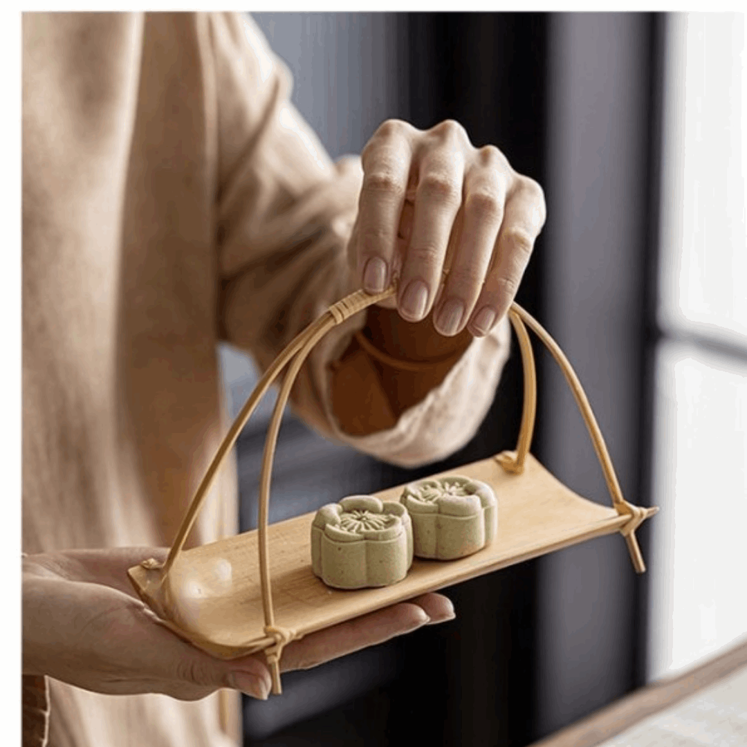Handcrafted Bamboo Snack Tray
